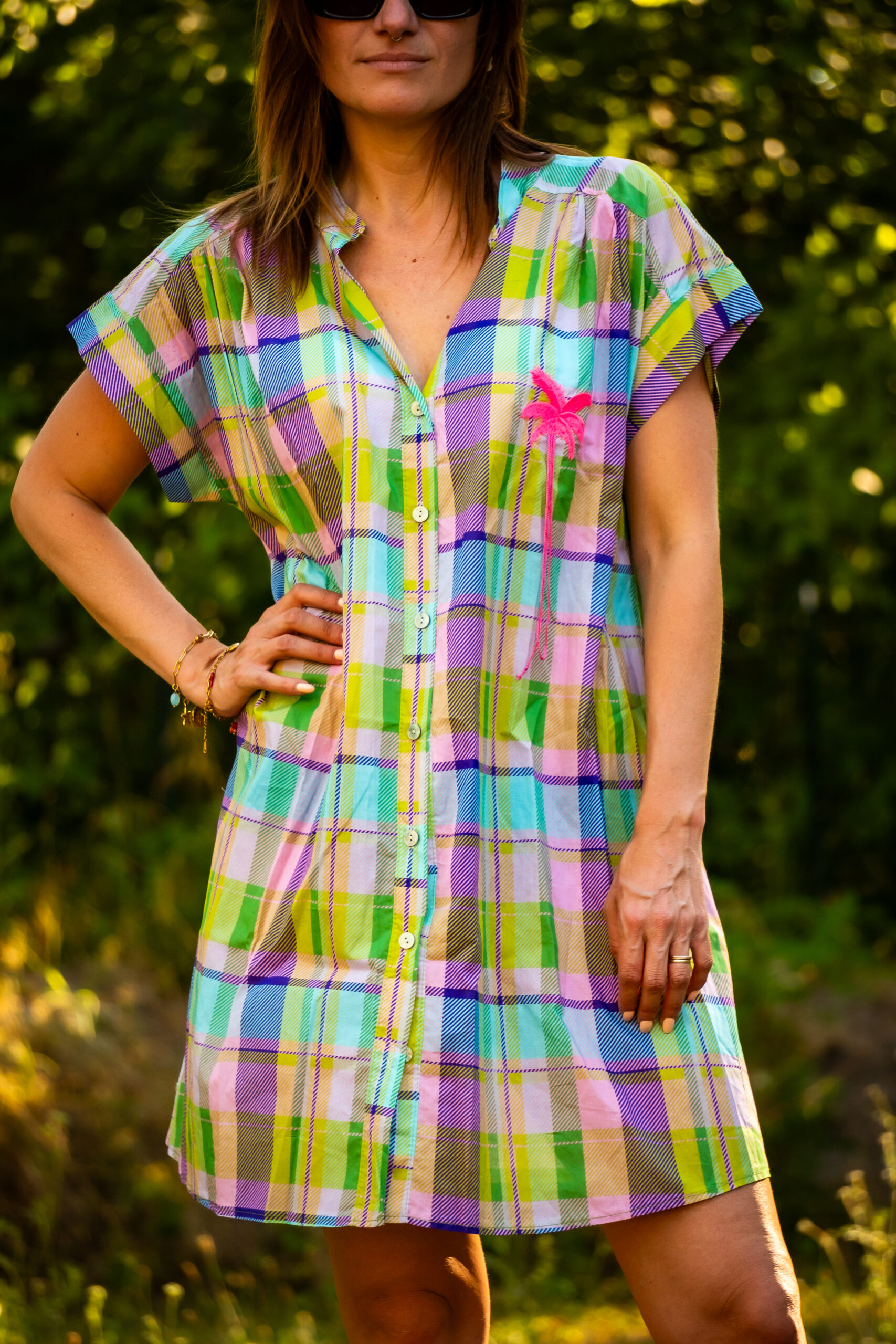 Robe chemise carreaux Palma – Image 2