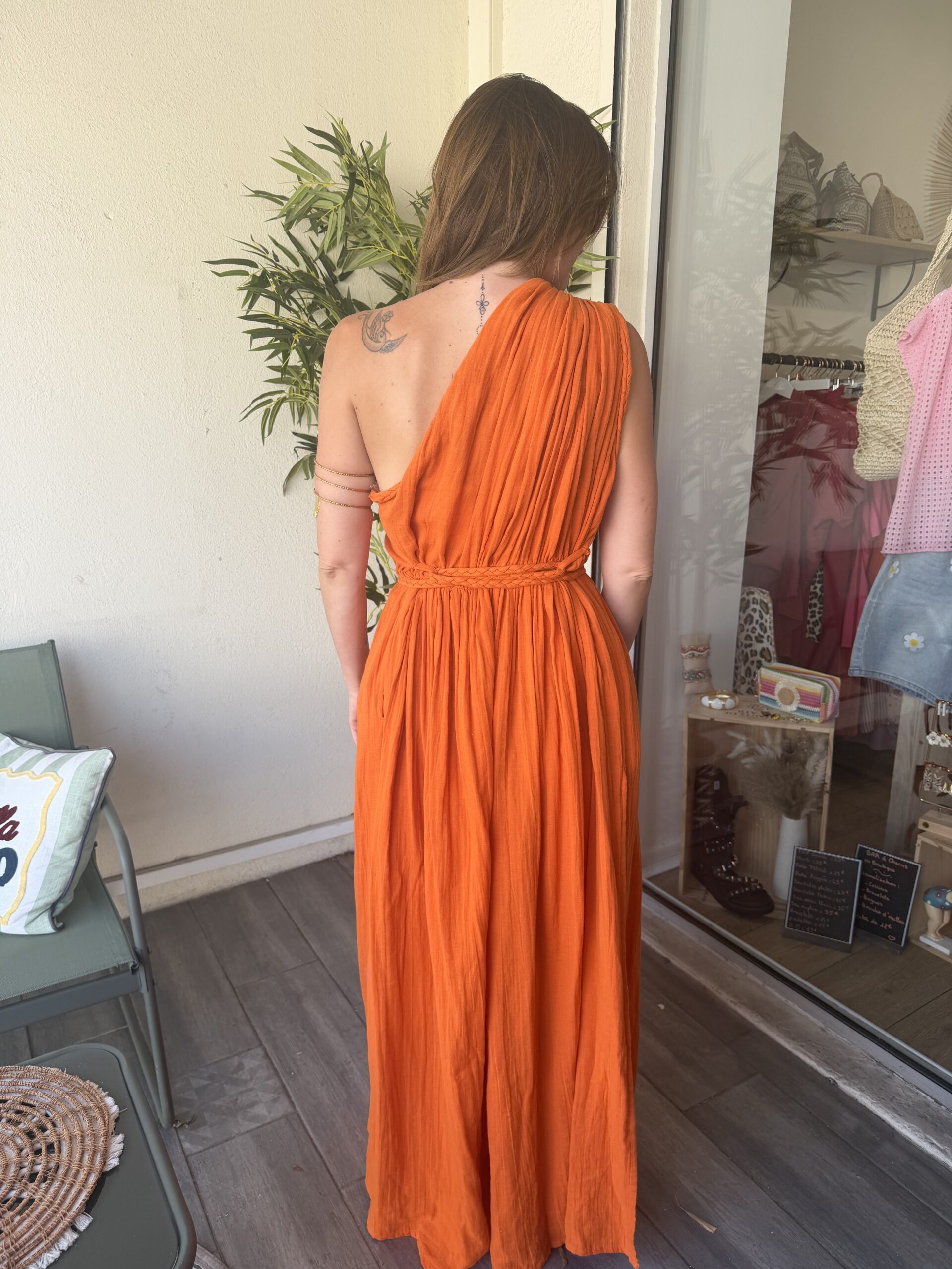 Robe Diane orange rouille – Image 3