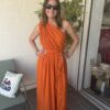 Robe Diane orange rouille
