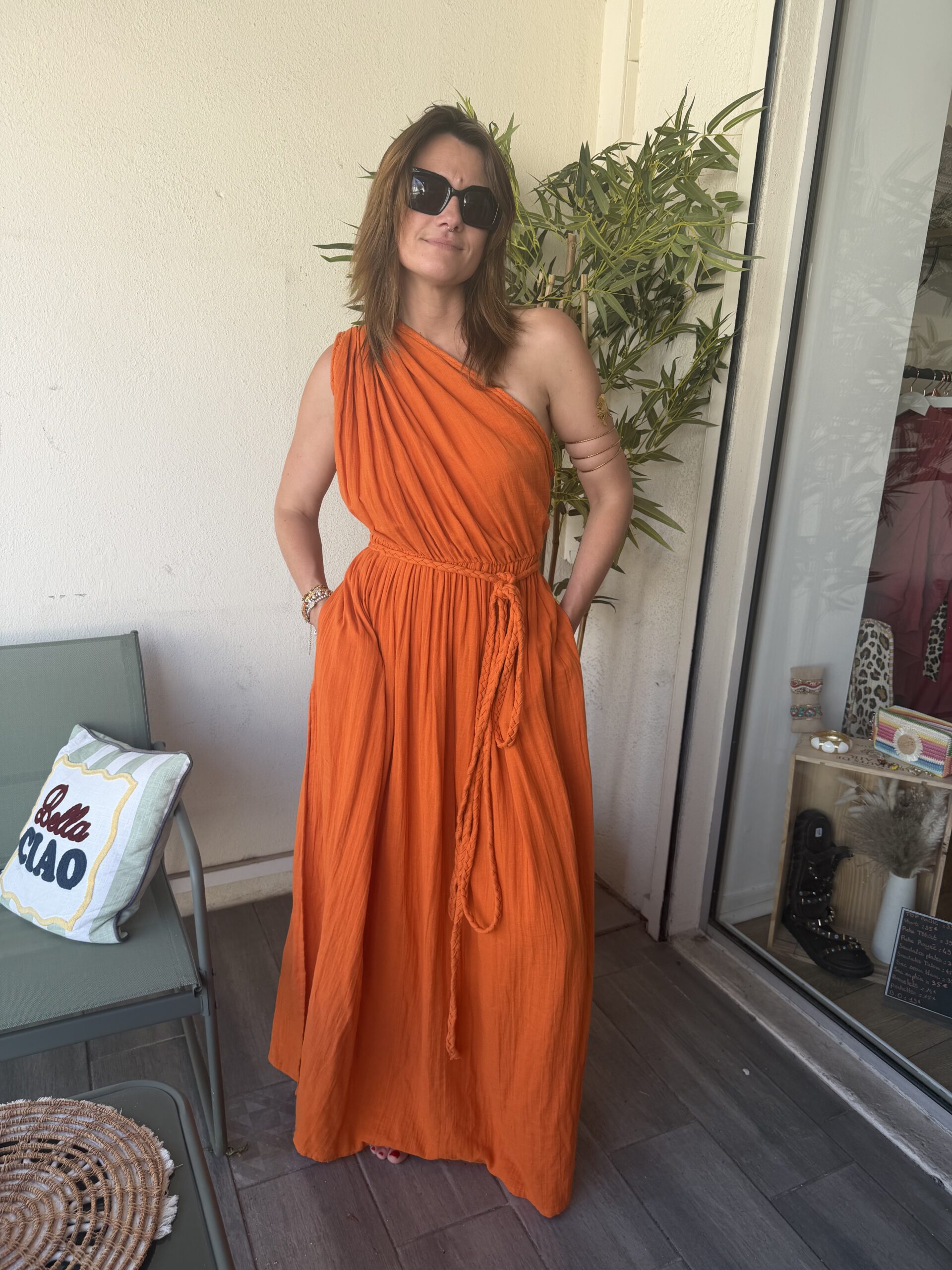 Robe Diane orange rouille – Image 2