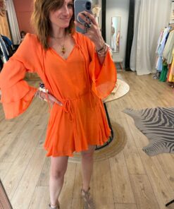 Robe courte Lala orange