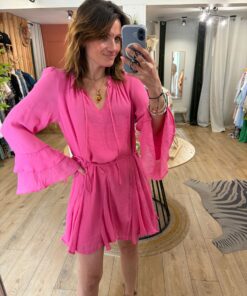 Robe courte Lala rose
