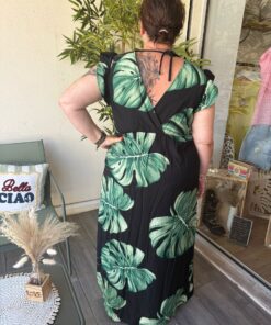 Alternative view of Robe Maelle noire et verte