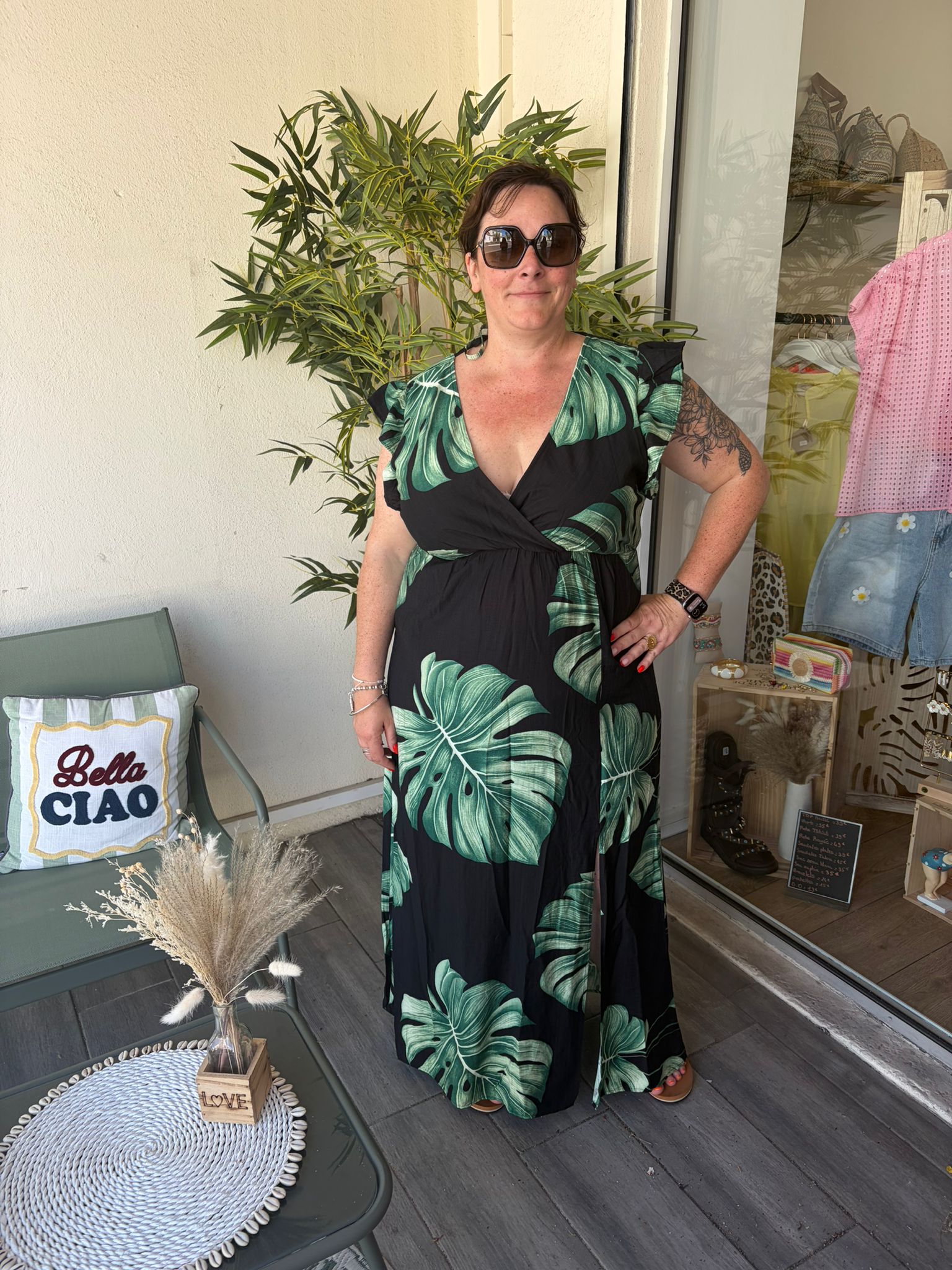 Robe Maelle noire et verte