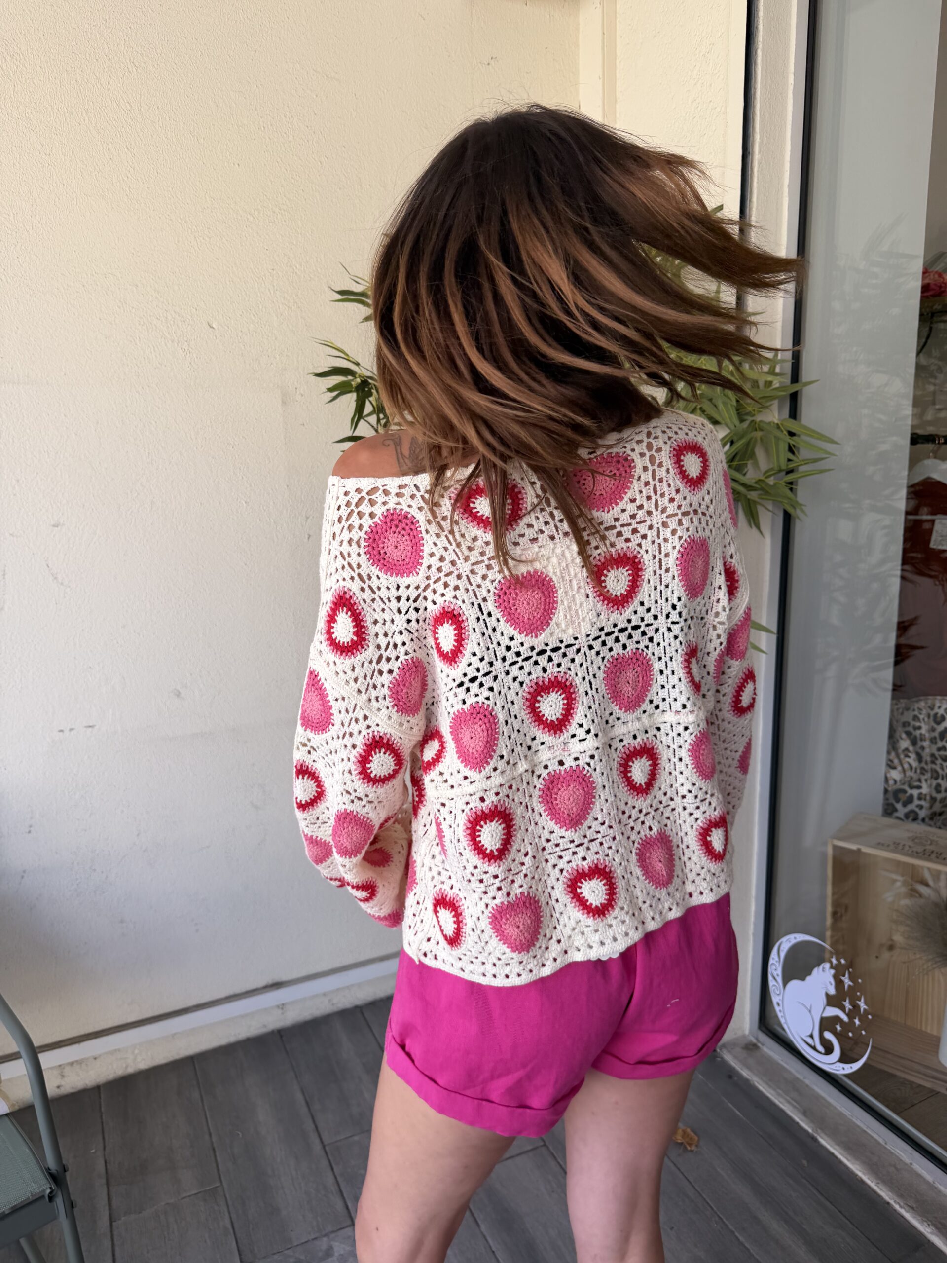 Top crochet Flora rose – Image 4
