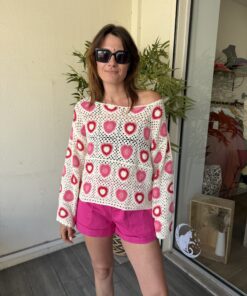 Alternative view of Top crochet Flora rose