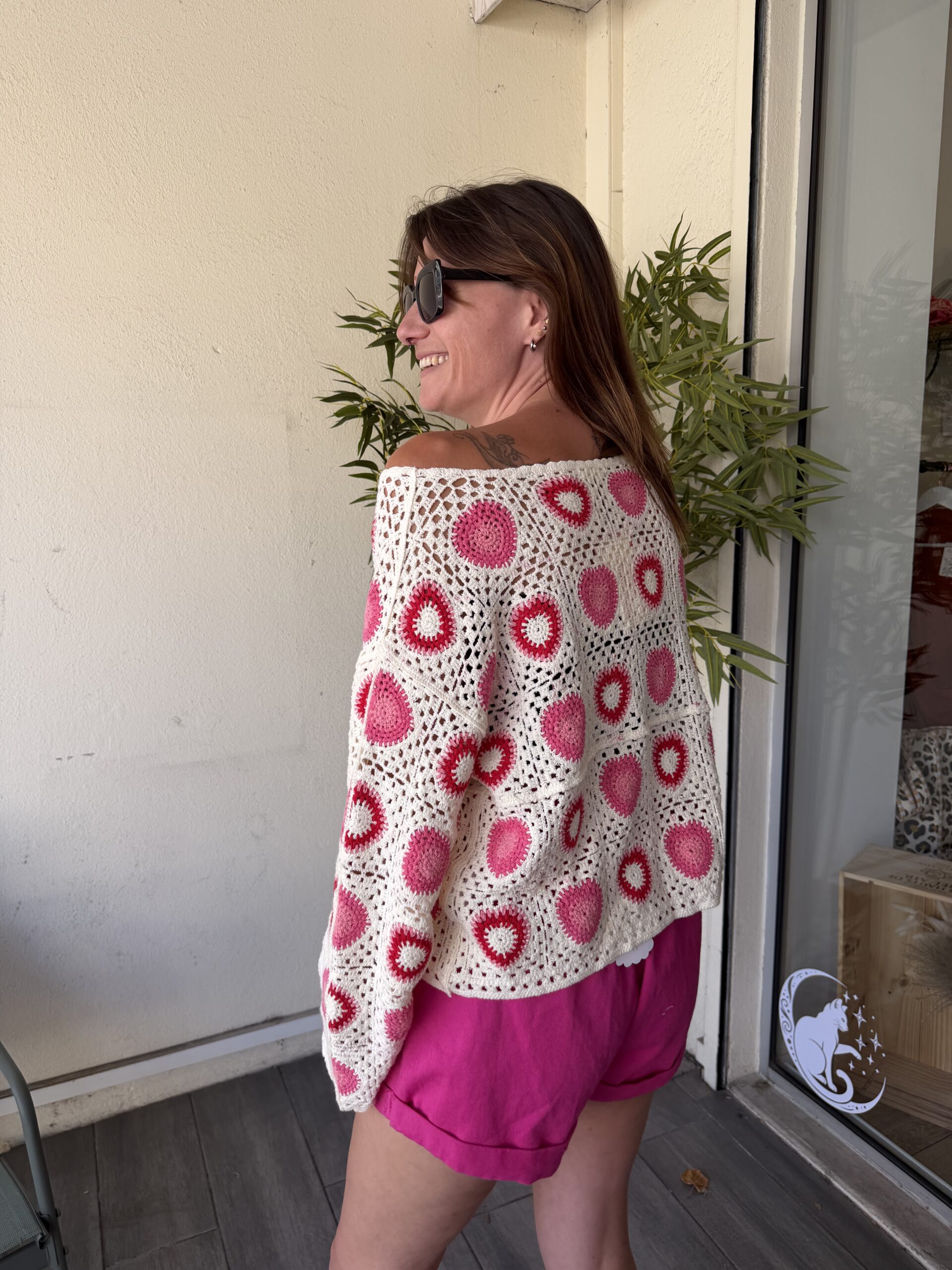 Top crochet Flora rose – Image 3