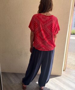 Alternative view of T-shirt bandana rouge