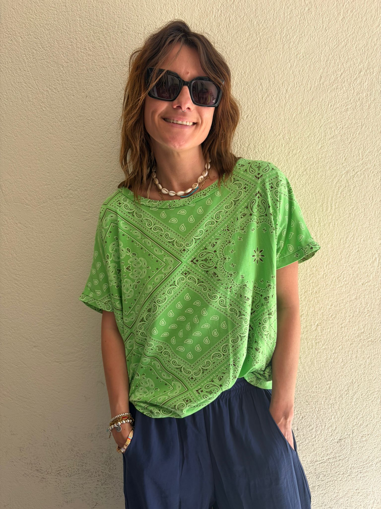 T-shirt bandana vert