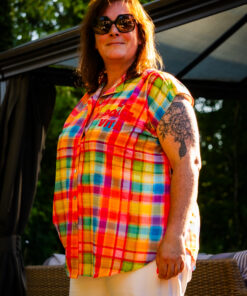 Chemise multicolore créole