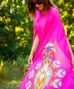 Alternative view of Robe longue Cléo rose