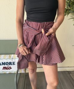Short chemise bordeaux