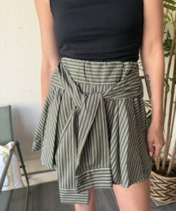 Short chemise kaki
