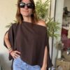 Top Capri chocolat