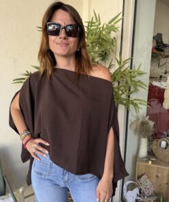 Top Capri chocolat