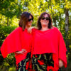 Top Capri rouge corail