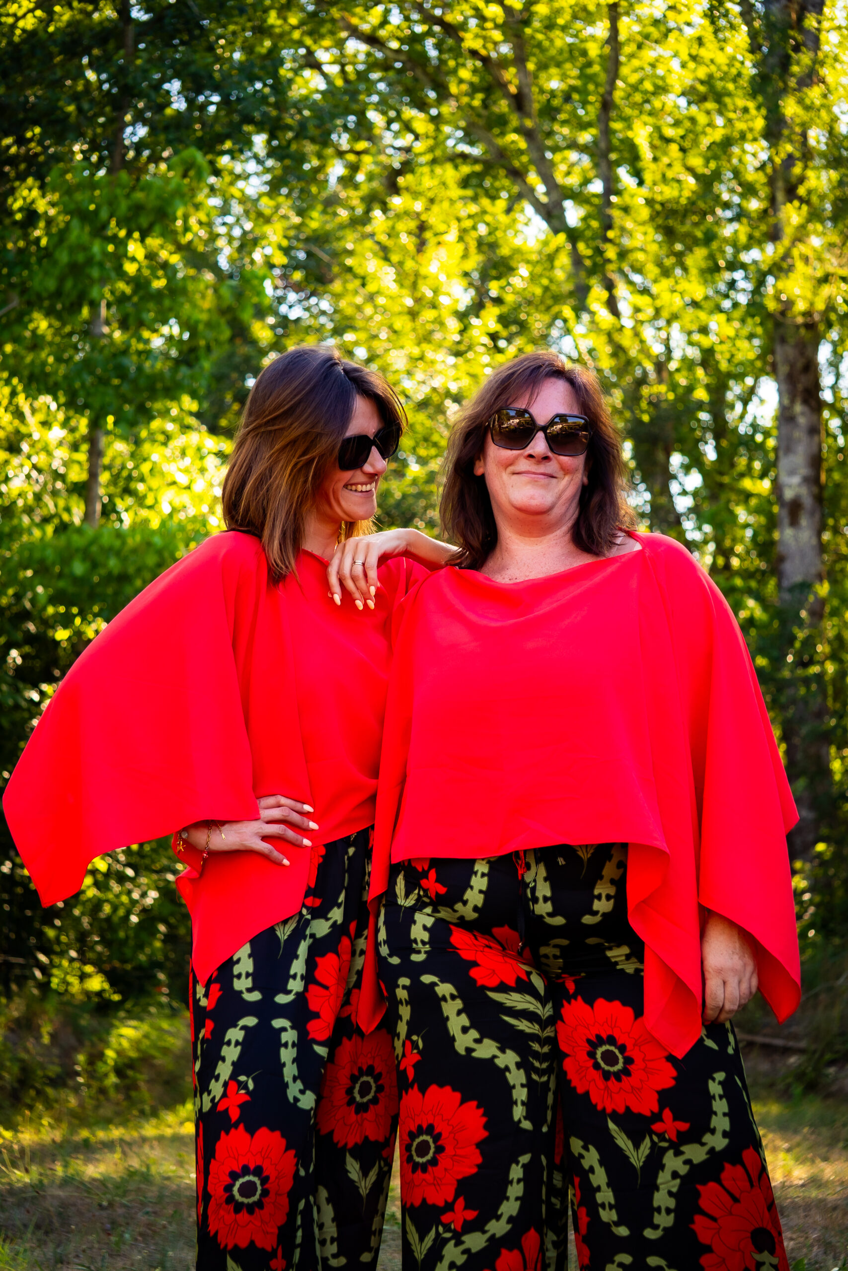 Top Capri rouge corail