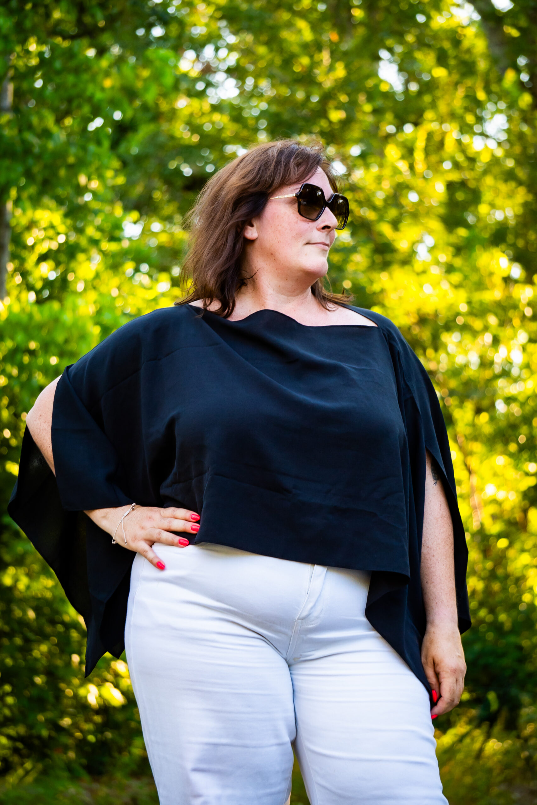 Top Capri noir